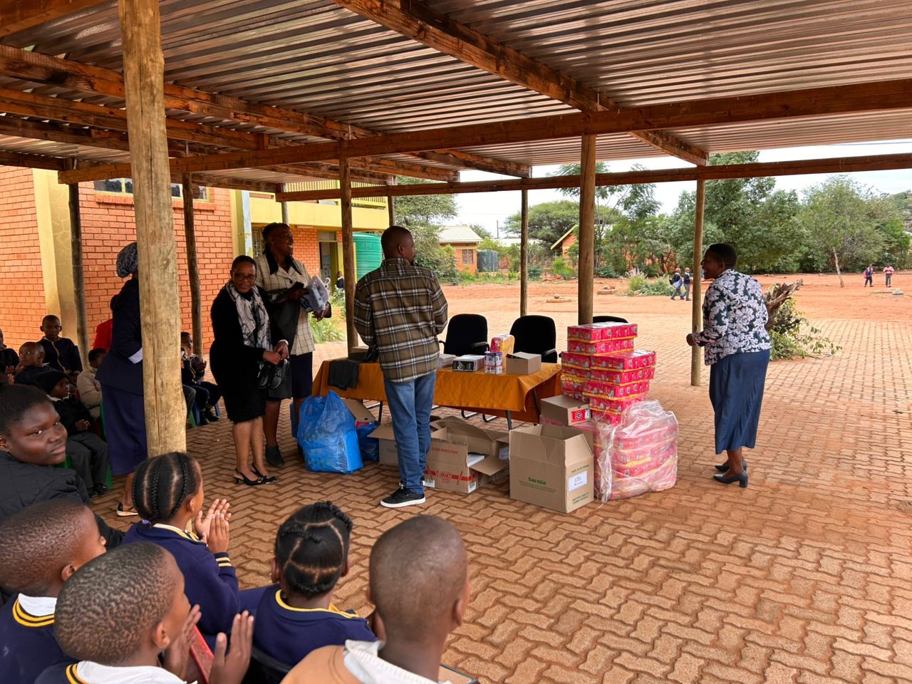 Management reviews the donated items